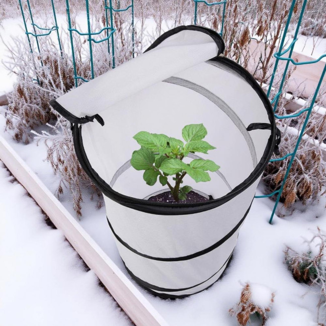 Pop-Up Winter Plant Protector Foldable Plants Freeze Protection Tent Warm Plant Protector Enclosure for Snow Frost Protection Indoor Outdoor  