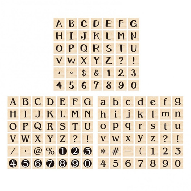 42Pcs/Set Wooden Stamps Mini Alphabet Letter Number Stamps Craft Ink Stamp for DIY Craft Card Photo Album Scrapbooking Envelope