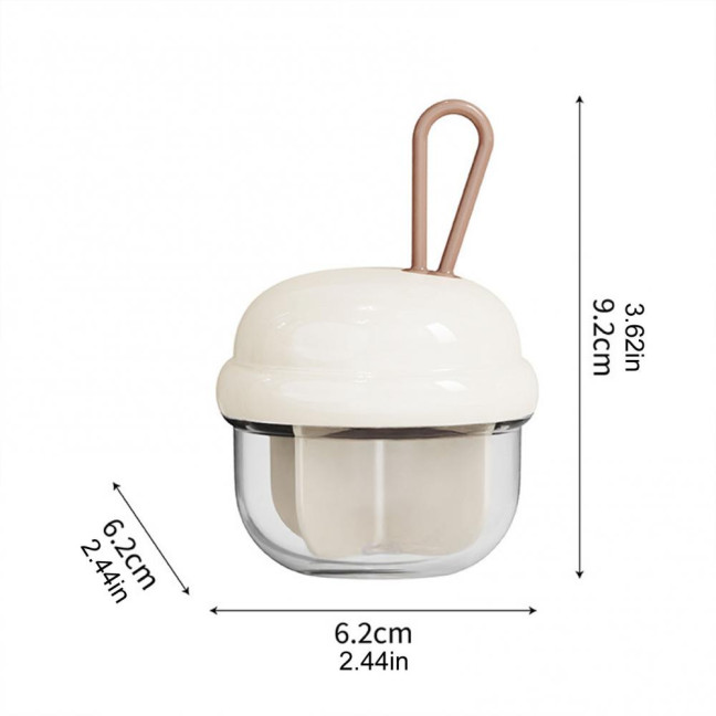 Mini Pill Storage Box with 4 Compartments Clear Visible Portable Travel Pill Case Medication Dispenser Capsule Pill Organizer Container