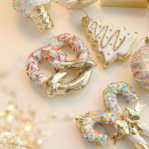 Christmas Hanging Decoration Glittery Angel Santa Claus Ornament Lightweight Xmas Decoration with Hanging Loop for Christmas Tree Door Mantel Decor 