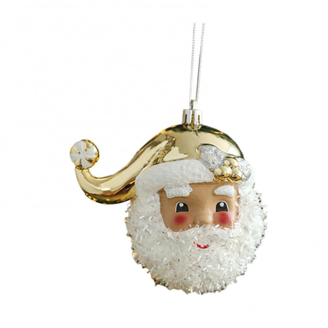Christmas Hanging Decoration Glittery Angel Santa Claus Ornament Lightweight Xmas Decoration with Hanging Loop for Christmas Tree Door Mantel Decor 