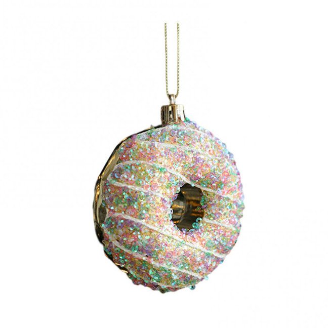 Christmas Hanging Decoration Glittery Angel Santa Claus Ornament Lightweight Xmas Decoration with Hanging Loop for Christmas Tree Door Mantel Decor 