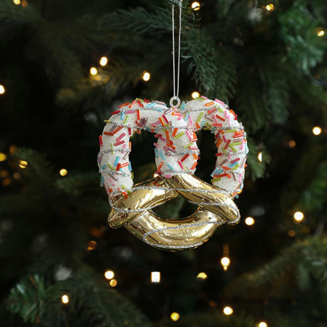 Christmas Hanging Decoration Glittery Angel Santa Claus Ornament Lightweight Xmas Decoration with Hanging Loop for Christmas Tree Door Mantel Decor 