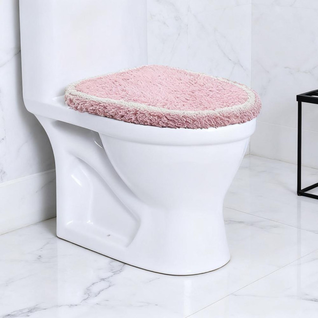 Toilet Mat Safety Elastic Easy Installation Bright Color Toilet Cover Hotel Bathroom Decor Elastic Fit Toilet Accessory