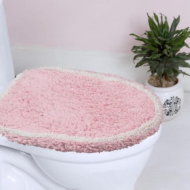 Toilet Mat Safety Elastic Easy Installation Bright Color Toilet Cover Hotel Bathroom Decor Elastic Fit Toilet Accessory