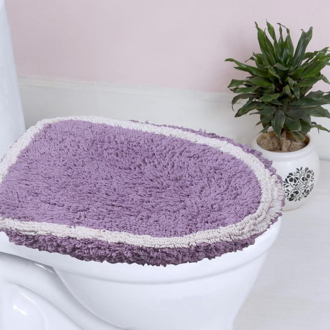 Toilet Mat Safety Elastic Easy Installation Bright Color Toilet Cover Hotel Bathroom Decor Elastic Fit Toilet Accessory