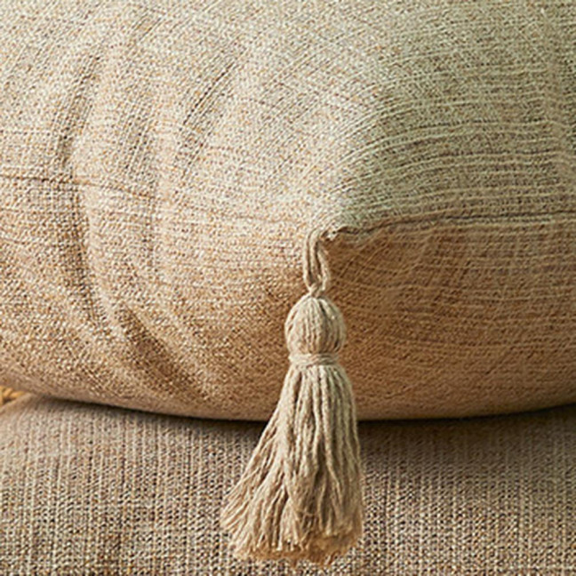 Boho Pillow Cover with Tassels Farmhouse Throw Pillow Case Decorative Pillowcase with Hidden Zipper for Home Living Room Couch Sofa Bedroom 