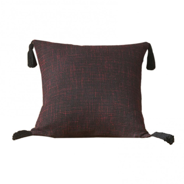 Boho Pillow Cover with Tassels Farmhouse Throw Pillow Case Decorative Pillowcase with Hidden Zipper for Home Living Room Couch Sofa Bedroom 