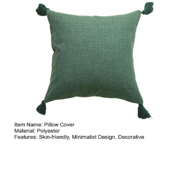 Boho Pillow Cover with Tassels Farmhouse Throw Pillow Case Decorative Pillowcase with Hidden Zipper for Home Living Room Couch Sofa Bedroom 