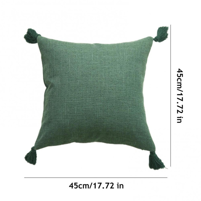 Boho Pillow Cover with Tassels Farmhouse Throw Pillow Case Decorative Pillowcase with Hidden Zipper for Home Living Room Couch Sofa Bedroom 