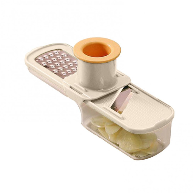 Mini Vegetable Cutter with Handguard Design Stainless Steel Blades 3-in-1 Cutting Slicing Grinding Small Vegetable Dicer