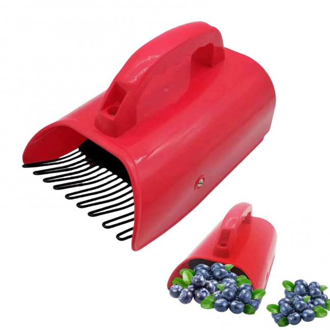 Blueberry Picker Berry Picker with Fruit Collection Bin Gardening Harvest Tool Blueberry Rake Scoop for Efficient Harvesting of Raspberries Blackberries 