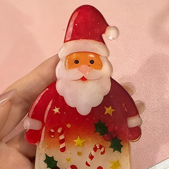 Little Pocket Christmas Hug Cute Mini Resin Santa Claus Ornaments with Encouragement Cards Pocket Hug Card Gift for Family Friends