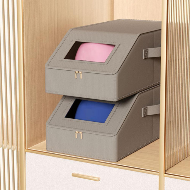 Hat Storage Box Baseball Cap Organizer with Transparent Window Stackable Hat Case Holds Up to 12 Caps for Closet Dust-Free Storage Hat Storage Box Baseball Cap Organizer with Transparent Window Stackable Hat Case Holds Up to 12 Caps for Closet Dust-Free Storage