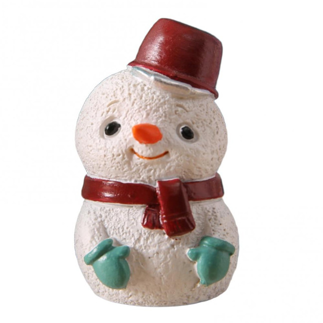 Christmas Miniature Figurines Mini Resin Santa Claus/Snowman/Tree/Bear/Rabbit Figurine 3D Cute Christmas Statue for Home Desk Decor Dollhouse Accessory