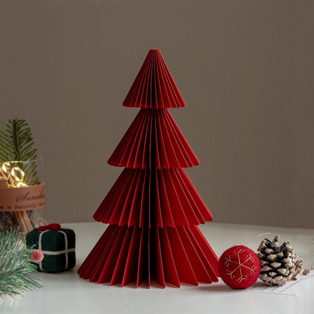 3/4Pcs Christmas Tree Ornament Easy Assembly Geometric Origami Christmas Tree Festive Merry Christmas Decor