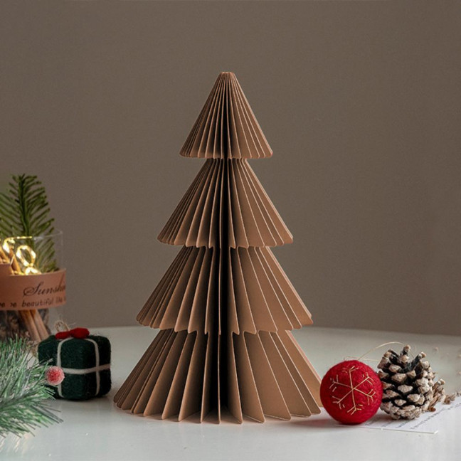 3/4Pcs Christmas Tree Ornament Easy Assembly Geometric Origami Christmas Tree Festive Merry Christmas Decor