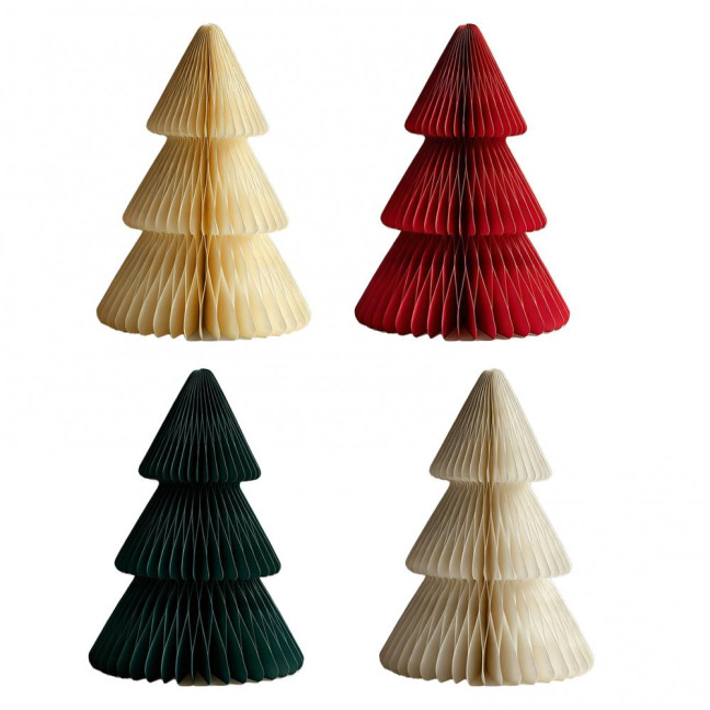 3/4Pcs Christmas Tree Ornament Easy Assembly Geometric Origami Christmas Tree Festive Merry Christmas Decor