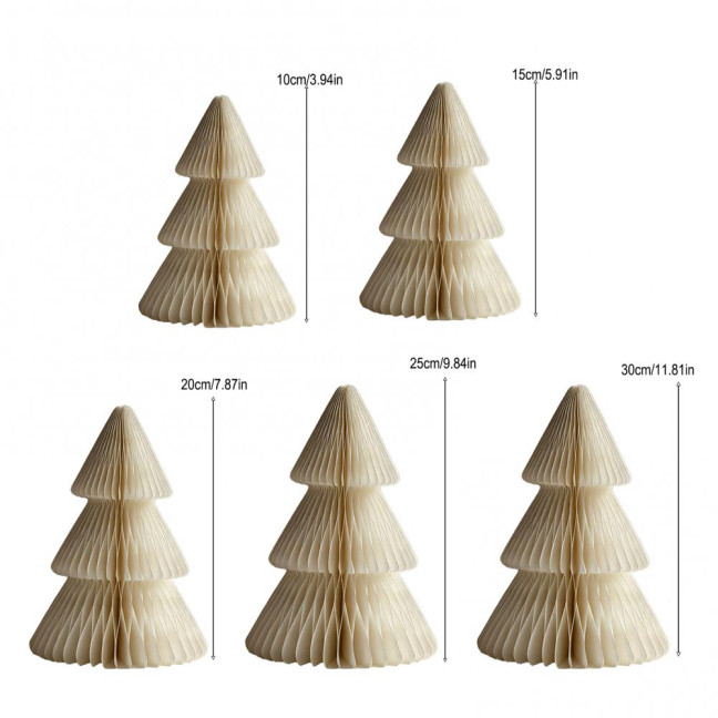 3/4Pcs Christmas Tree Ornament Easy Assembly Geometric Origami Christmas Tree Festive Merry Christmas Decor