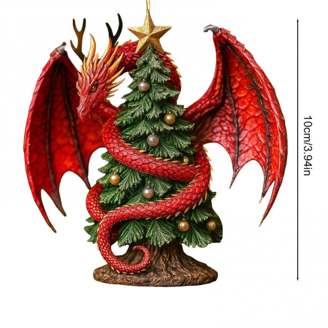 Dragon Christmas Tree Charm Ornament Festive Atmosphere Christmas Home Accents Decoration Party Accessories