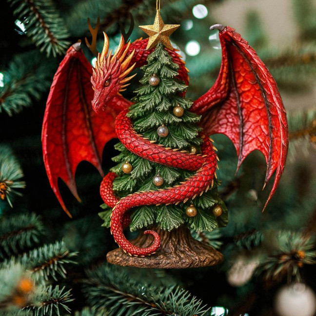 Dragon Christmas Tree Charm Ornament Festive Atmosphere Christmas Home Accents Decoration Party Accessories