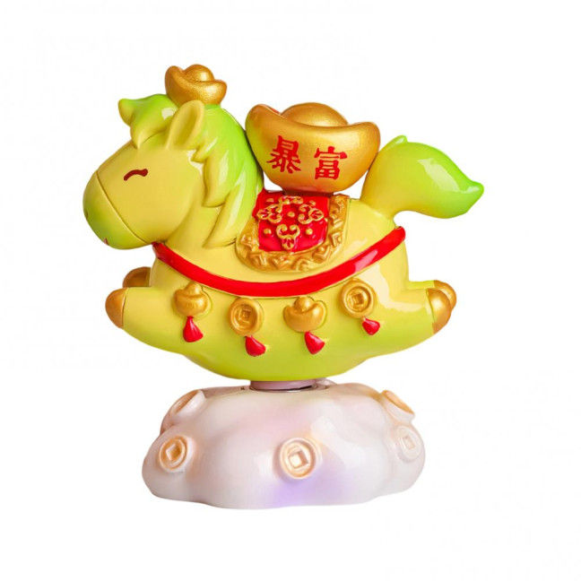 Doll Ornament Horse Shape Rotatable Design Decorative Resin Figurine Crack-resistant Vivid Doll Figurine