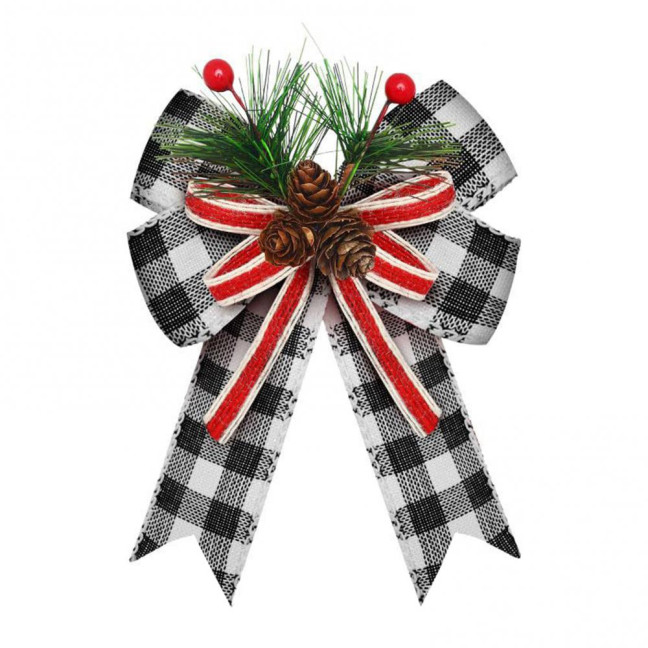 Christmas Burlap Plaid Bow with Pine Cones Pine Needles Large Buffalo Plaid Bow Xmas Wreath Checkered Bow for Holiday Crafts Home Party Tree Decor Christmas Burlap Plaid Bow with Pine Cones Pine Needles Large Buffalo Plaid Bow Xmas Wreath Checkered Bow for Holiday Crafts Home Party Tree Decor