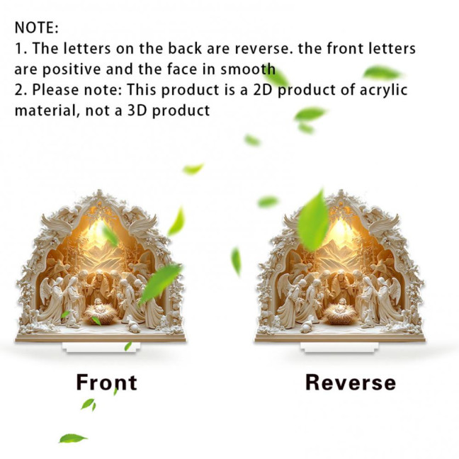 Christmas Nativity Ornament Jesus' Birth Scene Virgin Mary Angel Cartoon Print Christian Tabletop Centerpiece for Home Office Holiday Display Christmas Nativity Ornament Jesus' Birth Scene Virgin Mary Angel Cartoon Print Christian Tabletop Centerpiece for Home Office Holiday Display