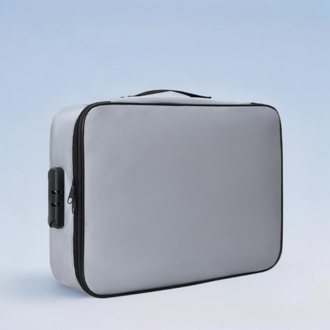 Travel Document Protection Bag Fireproof Waterproof File Storage Bag with Multi-Layer Design Card Holder File Organizer