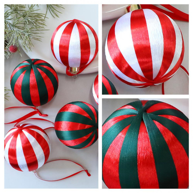 6Pcs 8cm Christmas Ball Ornaments Plastic Hanging Decor for Tree Window Display & DIY Crafts Shatterproof Festive Decorations
