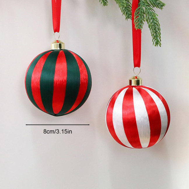 6Pcs 8cm Christmas Ball Ornaments Plastic Hanging Decor for Tree Window Display & DIY Crafts Shatterproof Festive Decorations
