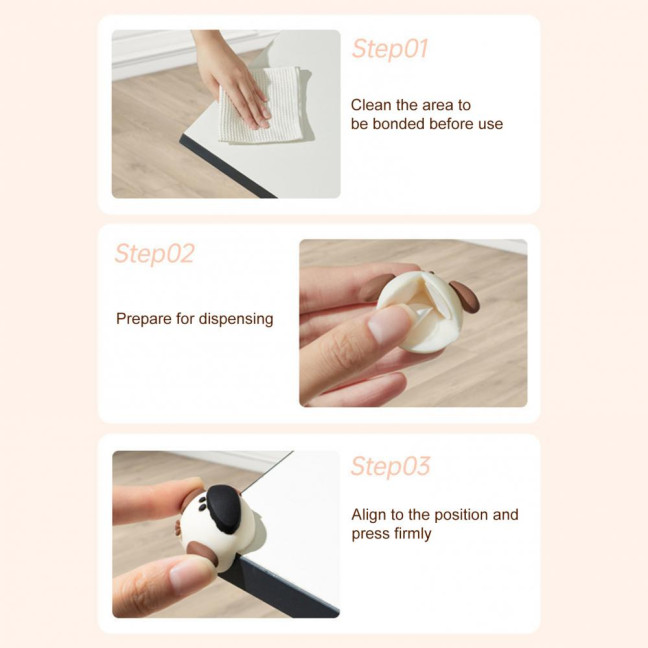 4Pcs Cartoon Animal Furniture Corner Protector Anti-collision Baby Proof Self-adhesive Table Desk Right Angle Sharp Edges Corner Guard Bumper Protective Cover 