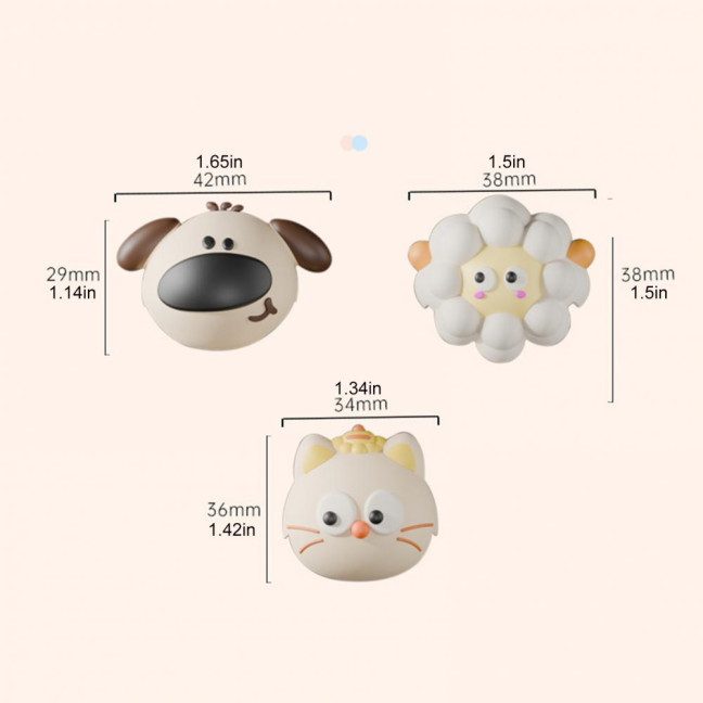 4Pcs Cartoon Animal Furniture Corner Protector Anti-collision Baby Proof Self-adhesive Table Desk Right Angle Sharp Edges Corner Guard Bumper Protective Cover 