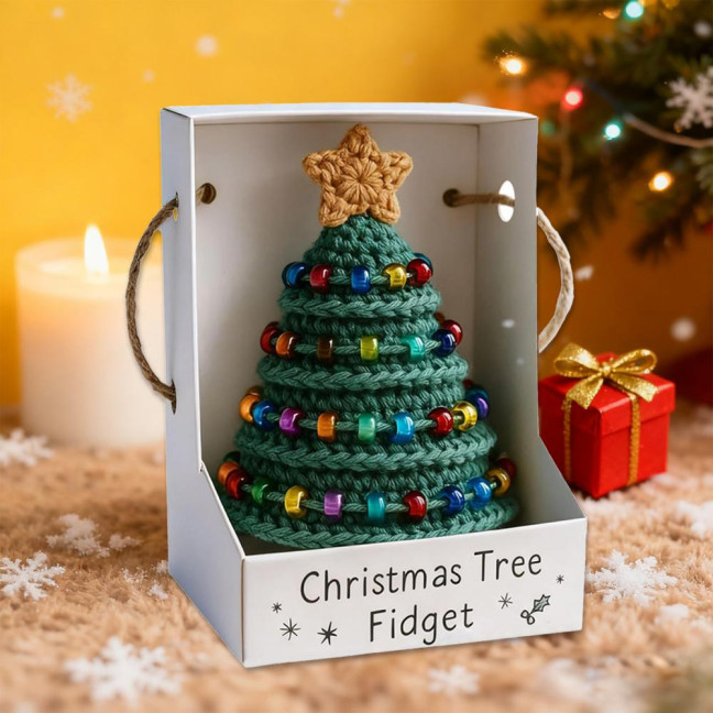 Christmas Tree Fidget Crochet Kit Complete DIY Yarn Set for Holiday Stress Relief Festive Ornament Making for Beginners & Craft Lovers Christmas Tree Fidget Crochet Kit Complete DIY Yarn Set for Holiday Stress Relief Festive Ornament Making for Beginners & Craft Lovers