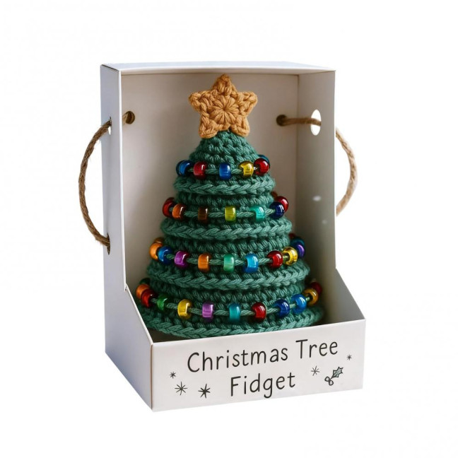 Christmas Tree Fidget Crochet Kit Complete DIY Yarn Set for Holiday Stress Relief Festive Ornament Making for Beginners & Craft Lovers Christmas Tree Fidget Crochet Kit Complete DIY Yarn Set for Holiday Stress Relief Festive Ornament Making for Beginners & Craft Lovers