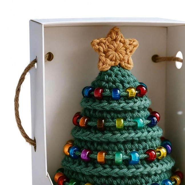 Christmas Tree Fidget Crochet Kit Complete DIY Yarn Set for Holiday Stress Relief Festive Ornament Making for Beginners & Craft Lovers Christmas Tree Fidget Crochet Kit Complete DIY Yarn Set for Holiday Stress Relief Festive Ornament Making for Beginners & Craft Lovers