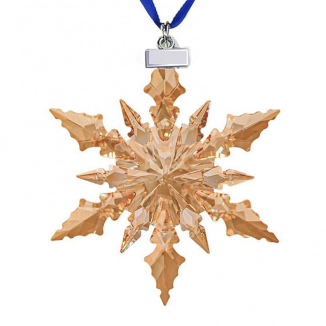 Faux Crystal Snowflake Ornament Sparkly Clear Faceted Snowflake Christmas Tree Ornament for Winter Wonderland Decoration Holiday Party Favors