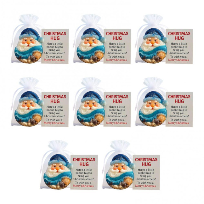 Christmas Pocket Hug Gift with Encouragement Cards Santa Claus Mini Charm Ornament Emotional Support Christmas Pocket Hug Gift with Encouragement Cards Santa Claus Mini Charm Ornament Emotional Support