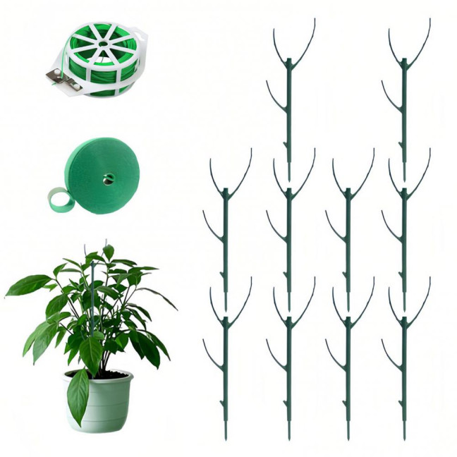 3/5/10Pcs/Set Monstera Plant Support Stake Stackable Garden Plant Support Pole Indoor Outdoor Tall Potted Climbing Plant Holder Stick Moss Pole 