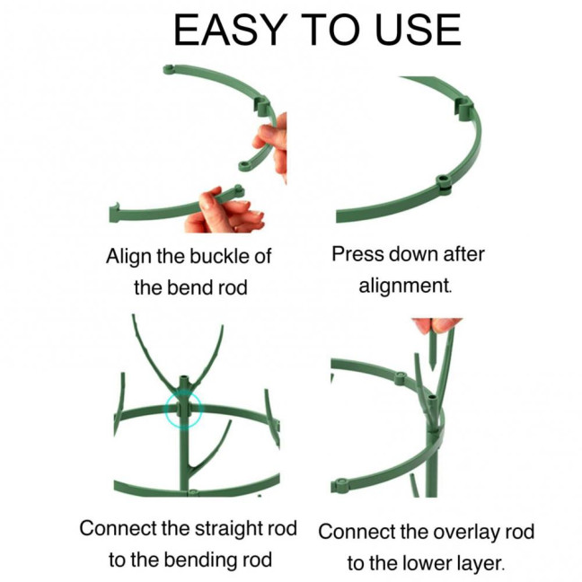 3/5/10Pcs/Set Monstera Plant Support Stake Stackable Garden Plant Support Pole Indoor Outdoor Tall Potted Climbing Plant Holder Stick Moss Pole 