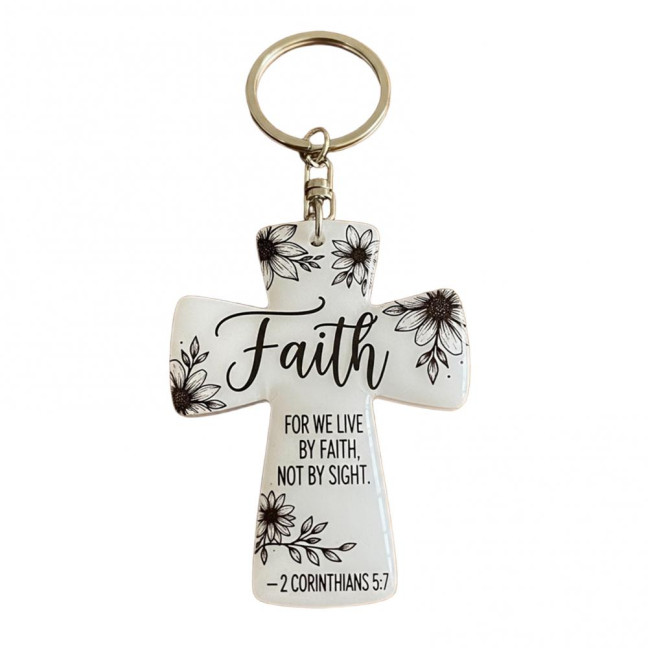 Acrylic Keychain Inspirational Scripture Ten-Shaped Pendant Keyring Religious Christian Faith Gift for Men Women Acrylic Keychain Inspirational Scripture Ten-Shaped Pendant Keyring Religious Christian Faith Gift for Men Women