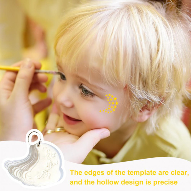 25 Pcs Face Paint Stencils Kit Plastic Facial Painting Stencils Reusable Body Face Art Templates for Halloween Birthday Party Makeup 25 Pcs Face Paint Stencils Kit Plastic Facial Painting Stencils Reusable Body Face Art Templates for Halloween Birthday Party Makeup