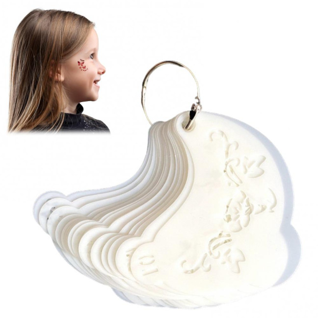 25 Pcs Face Paint Stencils Kit Plastic Facial Painting Stencils Reusable Body Face Art Templates for Halloween Birthday Party Makeup 25 Pcs Face Paint Stencils Kit Plastic Facial Painting Stencils Reusable Body Face Art Templates for Halloween Birthday Party Makeup