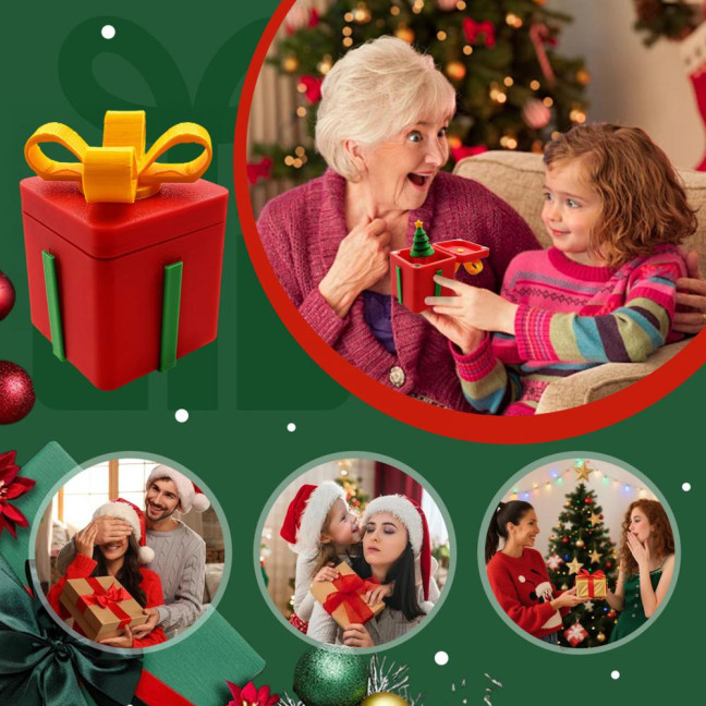 3D Printed Christmas Ornament Child-Safe Holiday Decor Stress Relief Toy Christmas Themed Event Decoration 3D Printed Christmas Ornament Child-Safe Holiday Decor Stress Relief Toy Christmas Themed Event Decoration