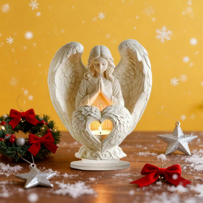 Angel Ornament Acrylic Decorative Statue White Christmas Ornament Easy to Install Purity Symbol Christmas Decor