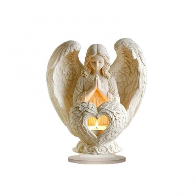 Angel Ornament Acrylic Decorative Statue White Christmas Ornament Easy to Install Purity Symbol Christmas Decor