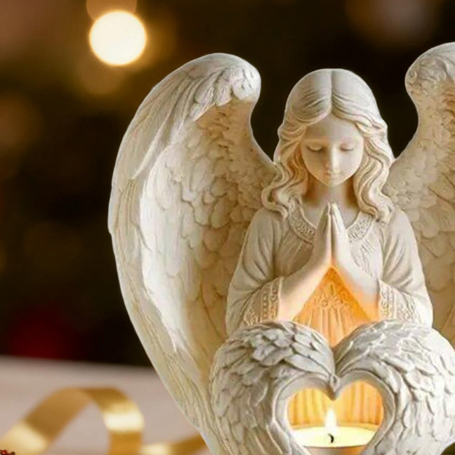 Angel Ornament Acrylic Decorative Statue White Christmas Ornament Easy to Install Purity Symbol Christmas Decor