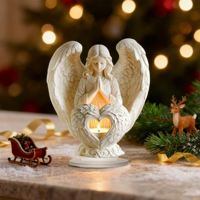 Angel Ornament Acrylic Decorative Statue White Christmas Ornament Easy to Install Purity Symbol Christmas Decor