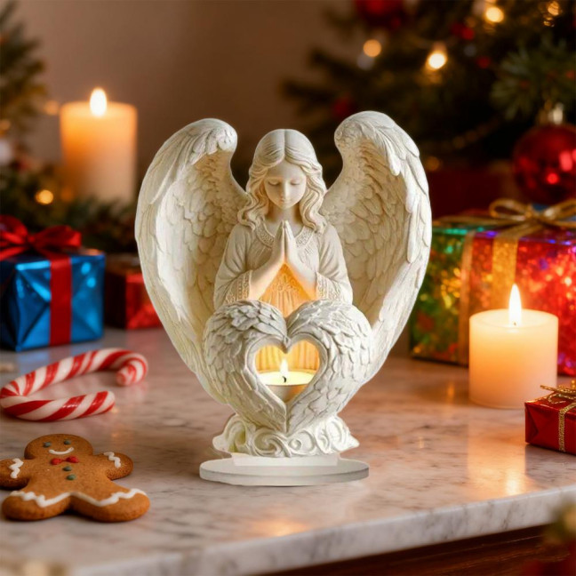 Angel Ornament Acrylic Decorative Statue White Christmas Ornament Easy to Install Purity Symbol Christmas Decor