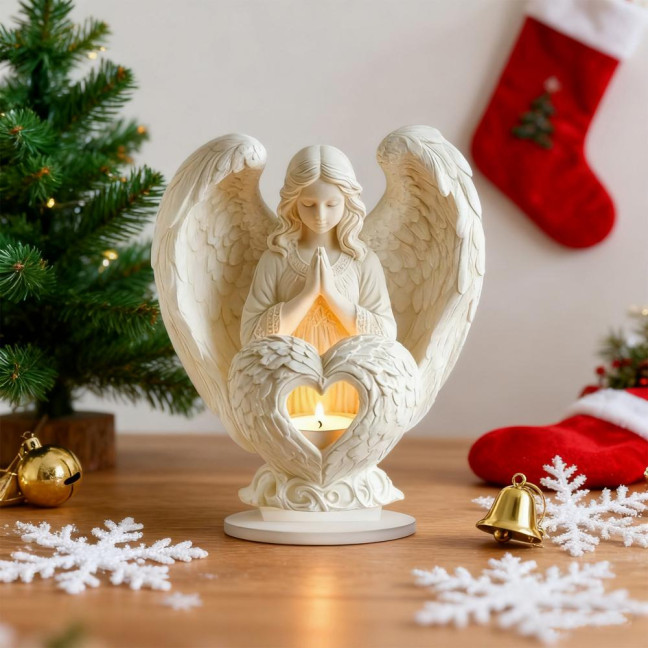 Angel Ornament Acrylic Decorative Statue White Christmas Ornament Easy to Install Purity Symbol Christmas Decor